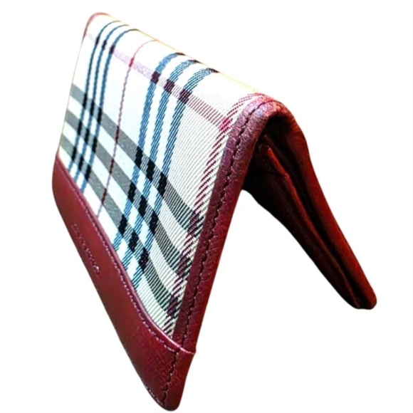 Burberry Red and Cream Plaid Wallet - Picture 6 of 12